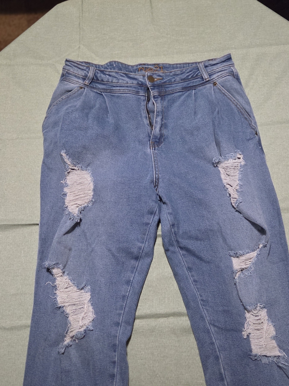 Women’s Distressed Blue Ripped Jeans
